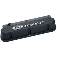 FORD SBF WINDSOR BLACK ALUMINIUM VALVE ROCKER COVER 302W 347W 351W RAISED FORD RACING SCRIPT