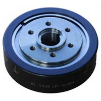 *Blower Dual Keyway* Small Block Chevy 350 Harmonic Balancer, 6.200" dia, 6 bolt, Gold Series Steel/Alloy, SBC, 327, 350 V8 Internal Balance