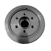 Ford 289 302 347 Windsor Harmonic Balancer, 28oz External Balance 3 & 4 Bolt - Red Race Series with Counterweight