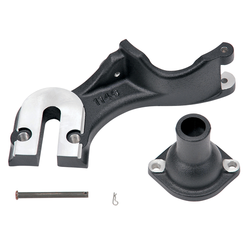 Edelbrock, Flathead, Edelbrock, generator Bracket, 1949-53, 1949, 1950, 1951, 1952, 1953, 49-53, Ford, V8, Offset, Black powder coat