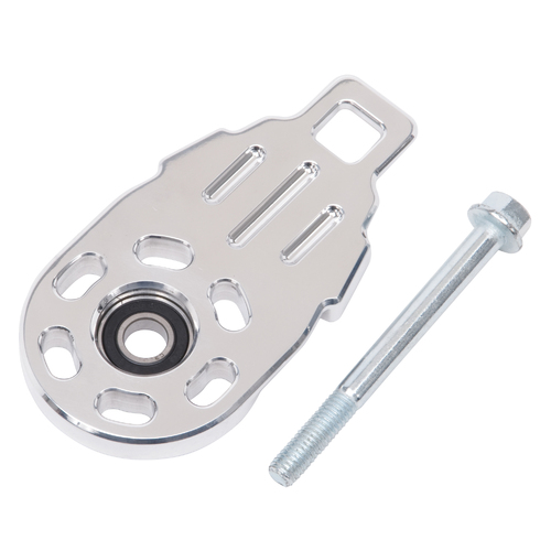 Edelbrock, Dual Quad, LS, SBC, Supercharger, Black, Polished, Tensioner, Cover, Billet Aluminum, 15551