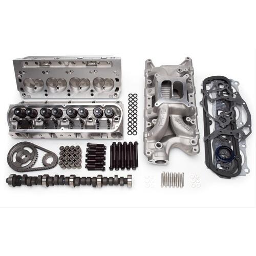 Edelbrock, power package, top end kit, all-in-one-box performance, total power package, intake manifold, intake, heads, cylinder heads, cam, camshaft,
