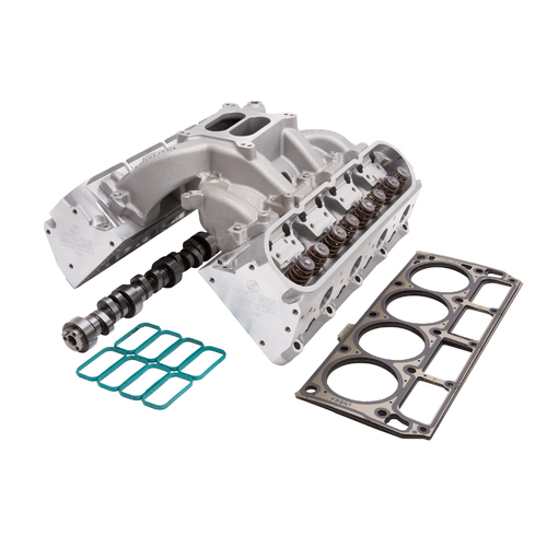 Edelbrock, power package, top end kit, all-in-one-box performance, total power package, intake manifold, intake, heads, cylinder heads, cam, camshaft,