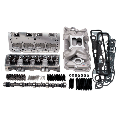 Edelbrock, power package, top end kit, all-in-one-box performance, total power package, intake manifold, intake, heads, cylinder heads, cam, camshaft,