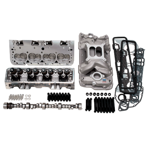 Edelbrock, power package, top end kit, all-in-one-box performance, total power package, intake manifold, intake, heads, cylinder heads, cam, camshaft,