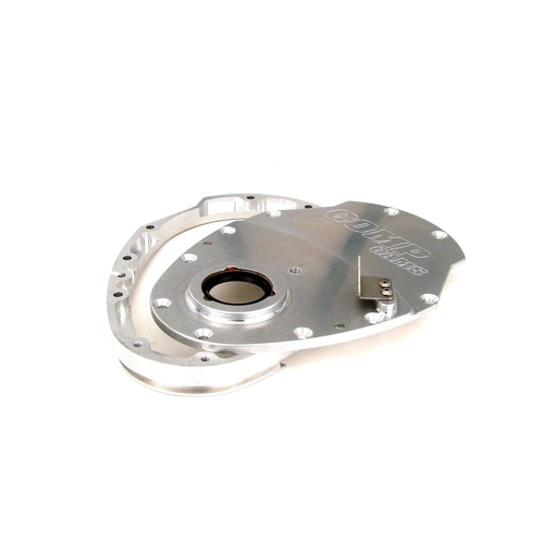 Two Piece Billet Aluminium Timing Cover SBC Small Block Chevy 350 400  and V6, Polished
