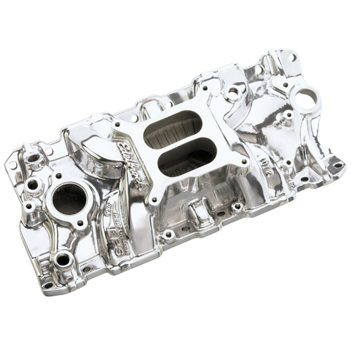 27011, Chevy, Chevrolet, Edelbrock, Intake Manifold, Intake, Manifold, Dual-Plane, Performer, EPS, Polished