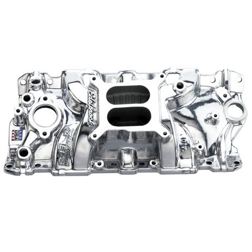 27031, Chevy, Chevrolet, Edelbrock, Intake Manifold, Intake, Manifold, Dual-Plane, Performer EPS, Polished