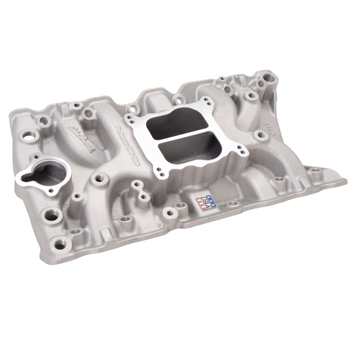 2711, Oldsmobile, Edelbrock, Intake Manifold, Intake, Manifold, Dual-Plane, Performer, Satin