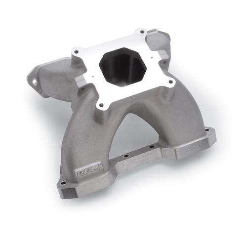 28468, Chevy, Chevrolet, Edelbrock, Intake Manifold, Intake, Manifold, Single-Plane, Victor, 2 Piece, Satin