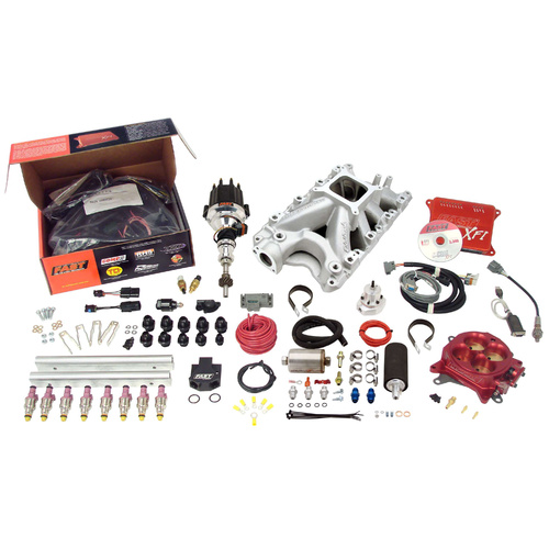 3035351-10 XFI 2.0 Ford Windsor EFI Kit w/ Red Throttle Body and 1,000 HP Pump