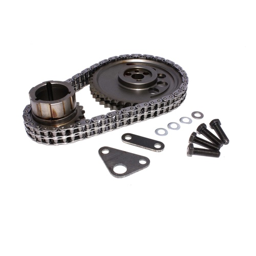 RHS Raised Cam Double Row Timing chain Gear Set for 3-Bolt, 24X, 1 Pole Reluctor GM LS