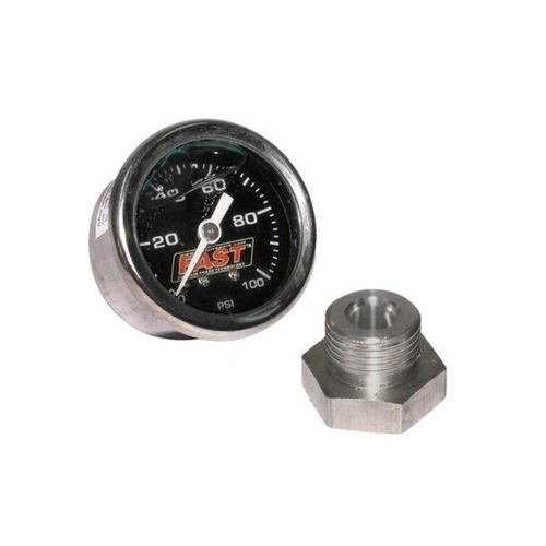 LSX/LSXR/LSXRT EFI Fuel Pressure Gauge Kit - 0-100 PSI LIQUID FILLED + FITTING