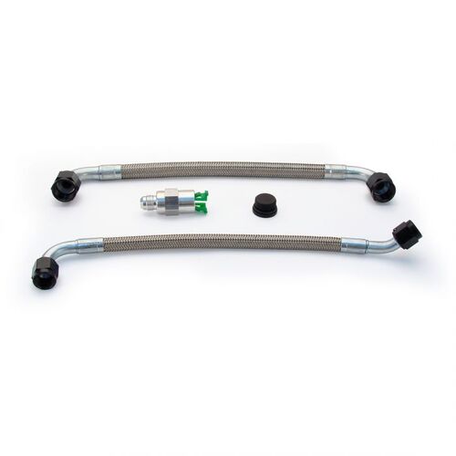 Braided Stainless Steel Fuel Line Crossover Conversion kit suit LSX manifolds & 146032 Fuel Rails 