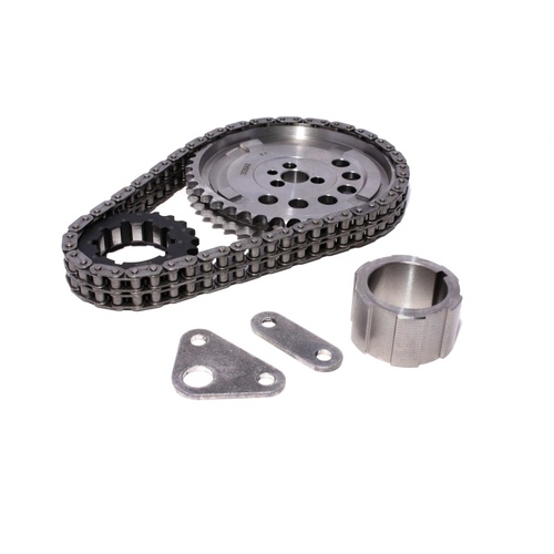 LS3 Double Row Timing Chain Gear Set, 9 Keyway Adjustable Billet Multi Trigger 58X 3-Bolt, 4 Pole GM LS3