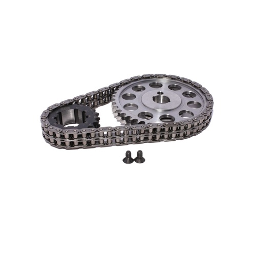 Timing Chain Gear set, Double Row, 9 Keyway Adjustable Billet for '65-'88 Ford 302W, 351W, Windsor, SBF, Small Block Ford