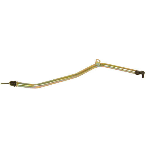 Chevy Turbo TH400 Gold Dichromate Transmission Dipstick. Locking type Full Length steel non-flexible 