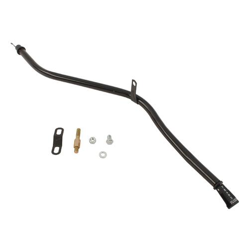 GM Chevy Universal Turbo TH350 TH400 Transmission Dipstick Filler Tube, Locking, Black 
