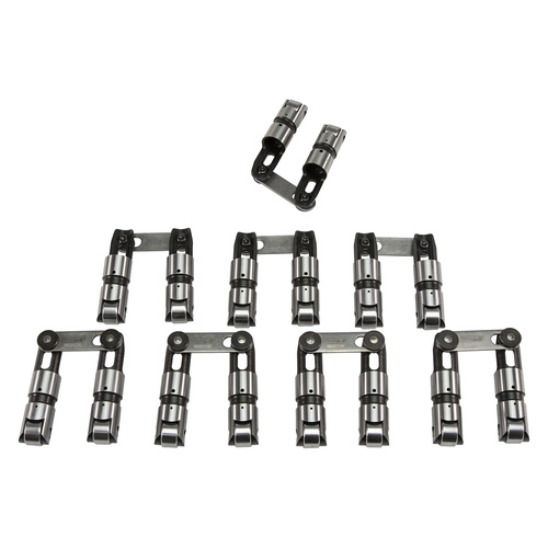 Sportsman Mechanical Solid Roller Tie Bar Lifters w/ Bearings SBC Chevy Small Block 350 400, EDM axle oiling