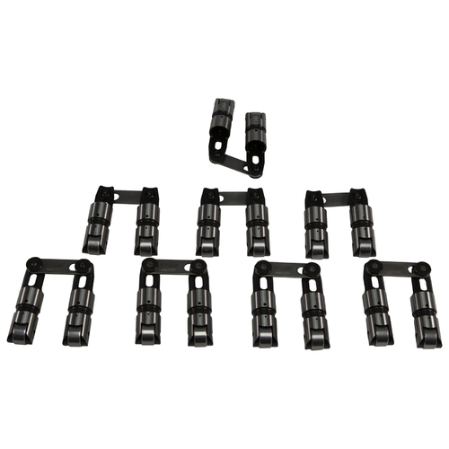 96904B-16 SBC w/ .904" Dia Sportsman Tie Bar Solid Roller Lifters Set w/ Bushing for Small Block Chevy 350 (Chrysler Lifter)
