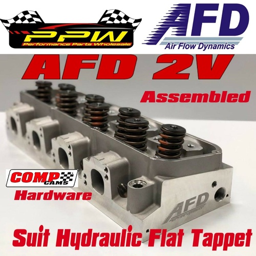 Assembled Cleveland Windsor Boss Ford AFD Alloy Cylinder Heads 2V PAIR Hyd Flat