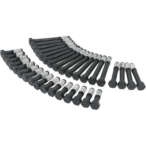 CHEV SBC 350 HEAD BOLTS 6 POINT Hex Cylinder Head Bolt kit set Black Oxide, Small Block Chevy, Kit