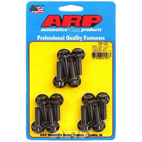 LS1 LS2 LS3 EXHAUST EXTRACTORS HEADER BOLT SET 8 mm x 1.25 Thread, 0.984 in 12 POINT BLACK