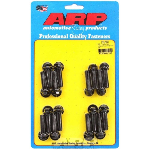 BBC INTAKE MANIFOLD BOLTS SET Hex Head, Washers Included, Chromoly, Black Oxide, OEM, 454 BIG BLOCK CHEVY 