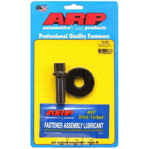 FORD 351C SBF WINDSOR CRANK Harmonic Balancer Bolt, 5/8-18 in Thread, 1.800 in Long, 5/8 in 12 Point, Chromoly Ford Cleveland 