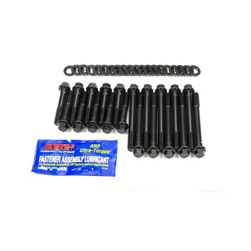 FORD SBF WINDSOR 302W Cylinder Head Bolts Kit 6 Point HEX Head, Chromoly, Black Oxide, OEM DRP AFR EDELBROCK HEADS