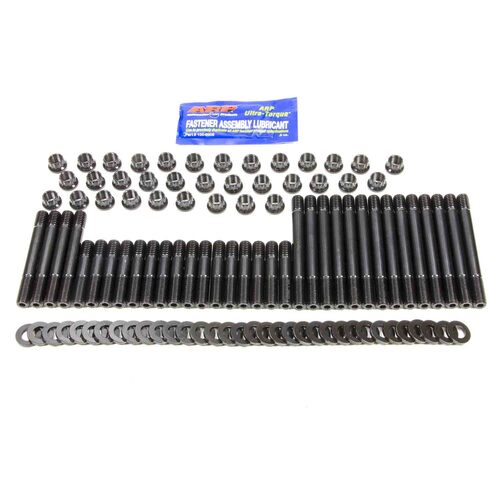 Chevy 350 SBC Cylinder Head Studs Kit, MULTI 12 POINT Chromoly, Black Oxide, Small Block Chevy, Kit