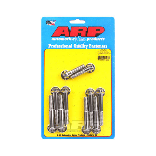 Ford FE 390 428 Big Block, 12 point intake manifold bolts kit, Polished Stainless Steel