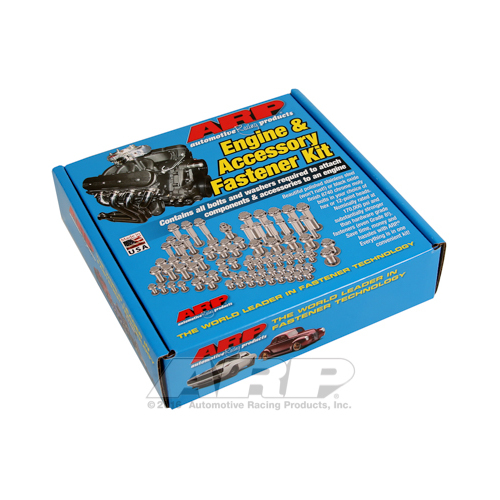CHEV SBC 350 Engine and Accessory Bolts & Fasteners Kit, Stainless Steel, 12-Point, Small Block Chevy, set