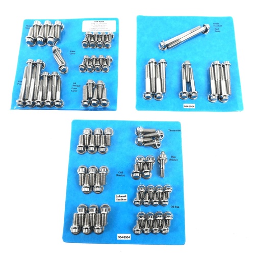 Ford 351C Cleveland Stainless Steel 12pt accessory front engine bolts kit