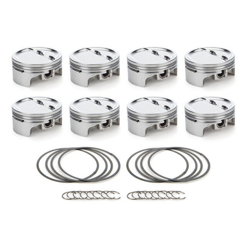 4.030 +.030" 383 Small Block Chevy 350 Pistons, Stroker Dished, -18.9cc, Forged 4032  (3.750"x5.700")