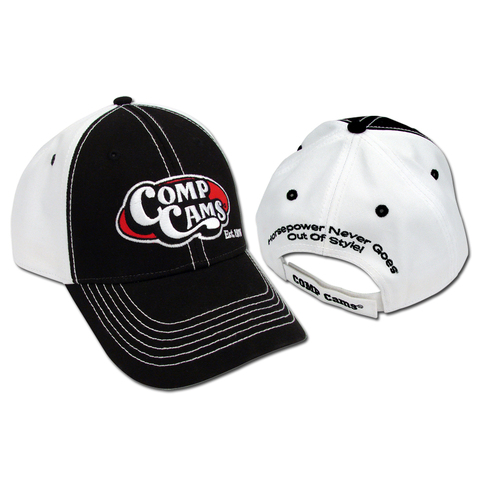 C1021 Retro COMP Cams Logo Black and White Cap Hat