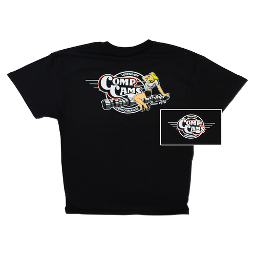 C1038-L Pin-Up Girl/Retro COMP Cams Logo Large T-Shirt