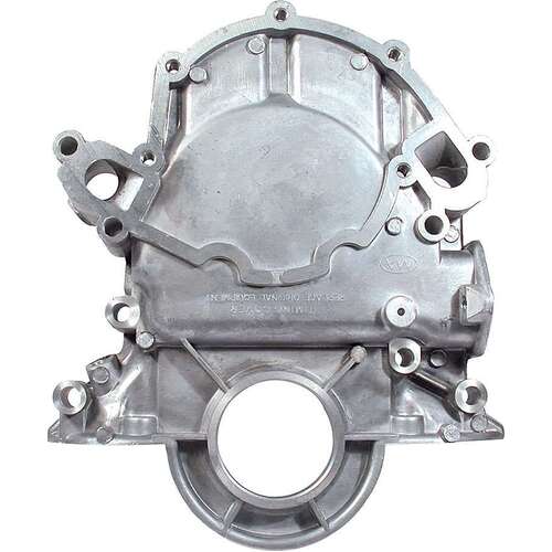 Early 289 302 351 Windsor Alloy Front Timing Chain Cover, w/ Fuel Pump Mounting Boss & Dip Stick Tube.Small Block Ford