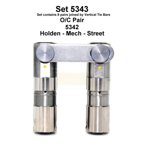 HOLDEN V8 253 308 5.0 SOLID MECHANICAL ROLLER LIFTERS ULTRA PRO 0.842" DIA 0.700" WHEEL TIE BAR LINK