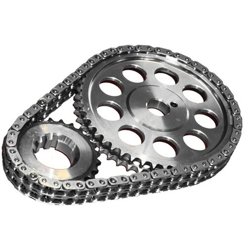 HOLDEN 308 timing chain, fits 253, 304, 304, 5.0L + 355 stroker, 9 key Adjustable gear set + IWIS Double Row Chain