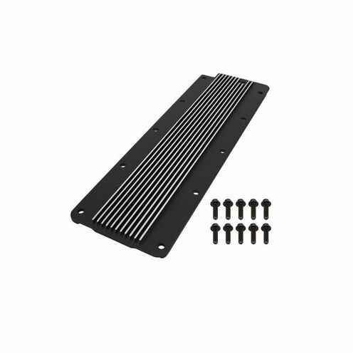 HOLDEN LS2 LS3 6.0L 6.2L VALLEY COVER PLATE - FINNED BLACK ALUMINIUM + GASKET+ BOLTS