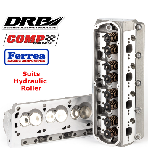 ASSEMBLED PAIR Ford V8 SBF 302 351 Windsor Cylinder Heads, Complete Hydraulic Roller, Ferrea Valves, Comp Cams valve Springs