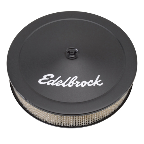 14" Air Cleaner Filter, Black 3" Element, Drop Recessed Base.