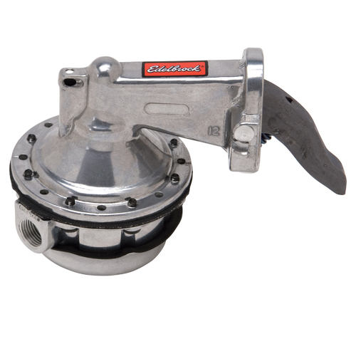 Edelbrock, 1723, Fuel pump, mechanical fuel pump, gas pump, clockable, 600hp, big block Chrysler, Performer, Performer RPM, polished finish, 6 psi, 11