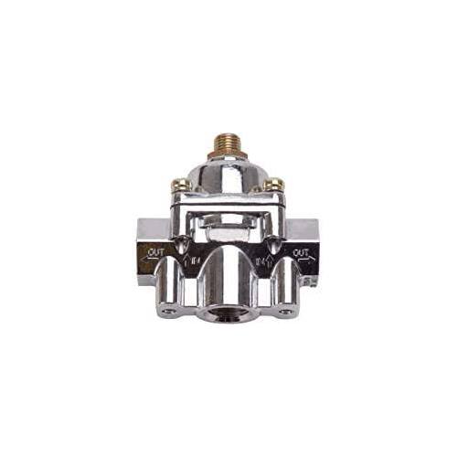 Fuel pressure regulator, Carby pressure, adjustable, low pressure 1 to 4 psi, Dead Head, Chrome, Carburetor