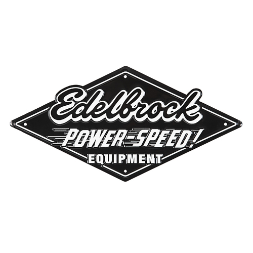 Edelbrock Power Speed Garage Tin Sign