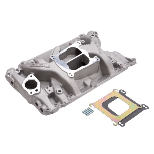 Holden V8 253 308 Intake Inlet Manifold Early Carby Head, Dual Plane Performer Satin. Spread Bore