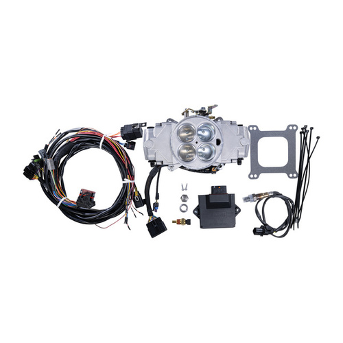 650HP EFI Kit.  EZ-Street EFI System for V8 engines.  Self-Tuning Throttle Body Injection System w/ Inline Fuel Pump & 4150 Base.