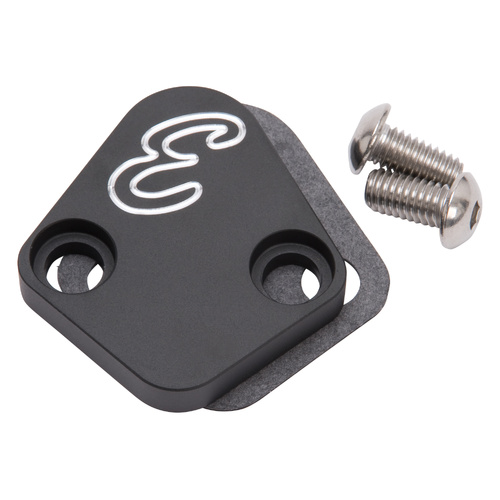 Black Fuel pump Block off plate Chevy 454 BBC, Ford Windsor 289 302 351, Ford 429 & 460 BBF Holden 6 cylinder. (big Block)