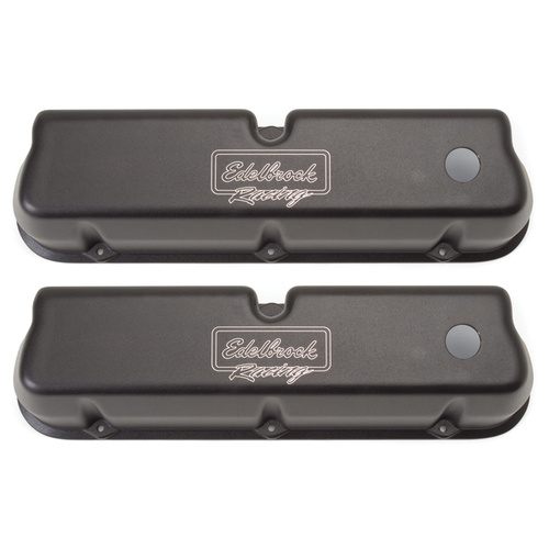 Ford 302W Windsor, Black Valve Rocker Cover, with PCV Breather, Tall Aluminum fits roller rockers (Small Block Ford, SBF, 289, 302, 351)